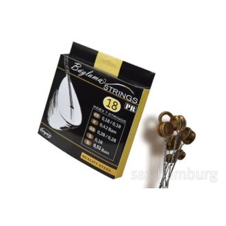 Beyaz Baglama Saiten 0,18 mm – Kurzhals, Ball End, Light Tension